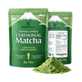 Brewnova Ceremonial Grade Matcha Powder - Japan Organic Shade-Grown Stone-Milled First Harvest Unsweetened Gluten-Free Vegan Green Tea for Matcha Latte, Teas & Recipes, 1.76oz Double-Seal Pack(50g)